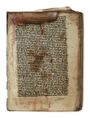 MANUSCRIPT.  Maurice of Provins. Distinctiones.  Manuscript in Latin on vellum.  France, later 13th century.  Lacks 7 leaves.